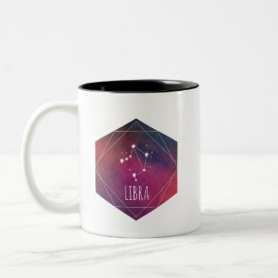 Waage-Galaxie Zweifarbige Tasse