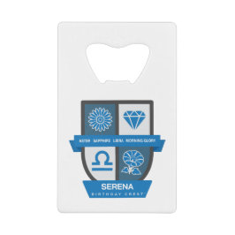 Waage-Geburtstags-Emblem™ für 23.-30. September Geldbeutel Flaschenöffner