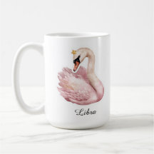 Waage Himmels-Zodiak-Tasse - Florale rosa Waage-Ku