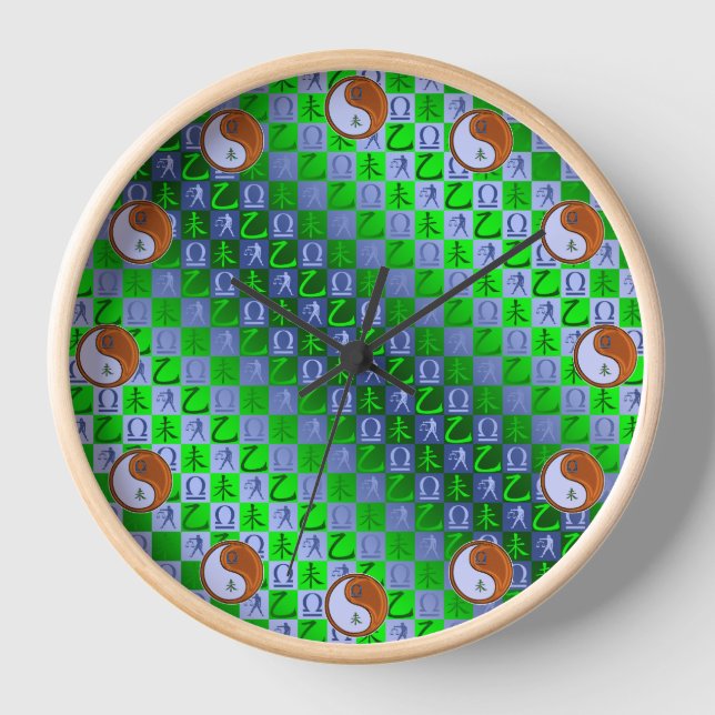 Waage & Holz Ziege Uhr (Vorderseite)