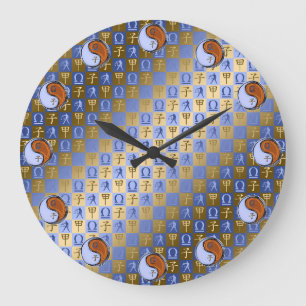 Waage & Holzratte Große Wanduhr