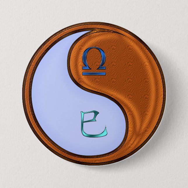 Waage & Holzschlange Button (Vorderseite)