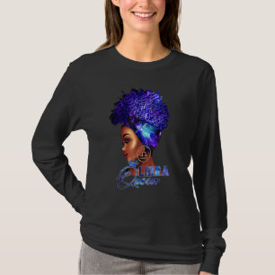 Waage Königin Lockiges Haar Schwarze Mädchen Magie T-Shirt