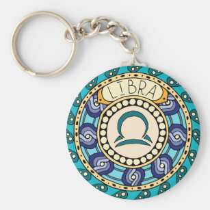 SCHLÜSSELANHÄNGER STERNZEICHEN WAAGE Starsign Keyring Libra vergoldet 