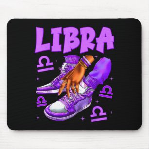 Waage Mädchen Geburtstag Schwarze Frauen Sneaker S Mousepad