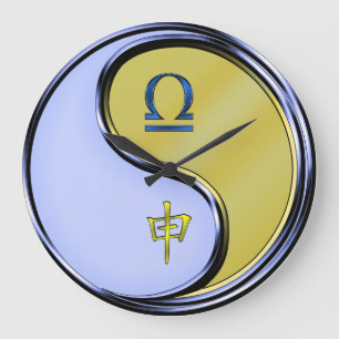 Waage & Metallaffe Große Wanduhr