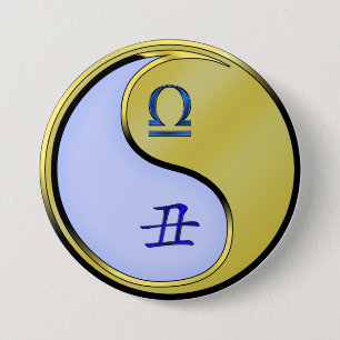 Waage & Metallener Ochse Button