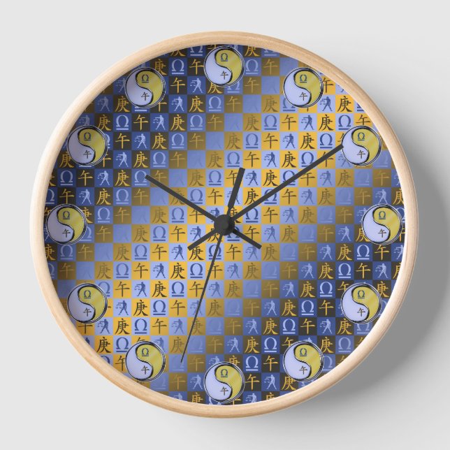 Waage & Metallpferd Uhr (Vorderseite)