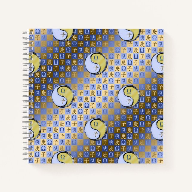 Waage & Metallratte Notizbuch (Vorderseite)