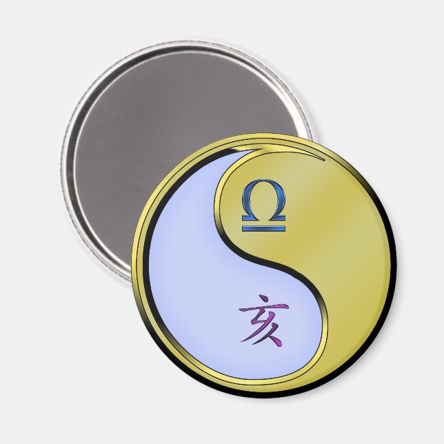 Waage & Metallschwein Magnet (Vorderseite/Rückseite)