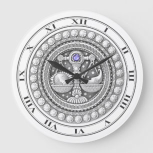 Waage-Münzen-Wanduhr Große Wanduhr