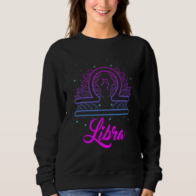 Waage September Oktober Astrologie Sweatshirt (Vorderseite)