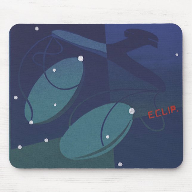 Waage Sternbild Vintage Zodiac Astrologie Mousepad (Vorne)