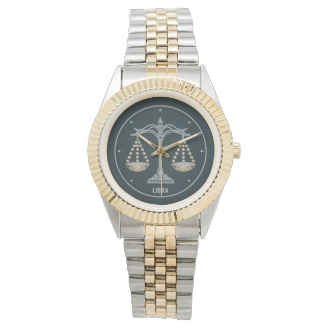 Waage Sternzeichen Armbanduhr (Vorderseite)