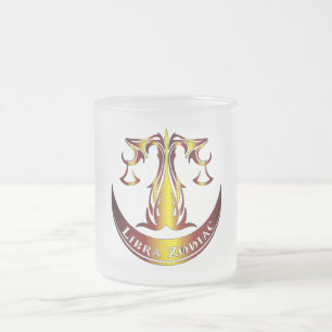 Waage-Sternzeichen-Glas-Tasse Mattglastasse