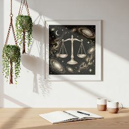 Waage Sternzeichen Himmels Astrologie Poster