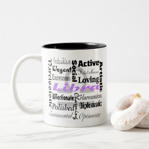 Waage Sternzeichen Horoskop Astrologie Eigenschaft Zweifarbige Tasse