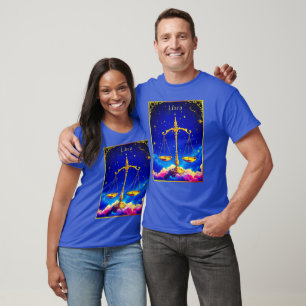 Waage-Sternzeichen im sternenerfüllten Himmel T-Shirt