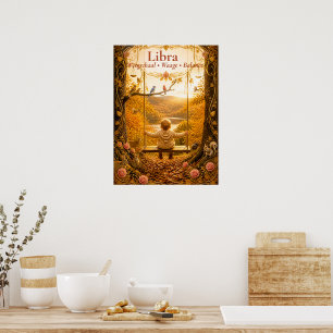 Waage Sternzeichen Kunst Traumhafte Astrologie S Poster