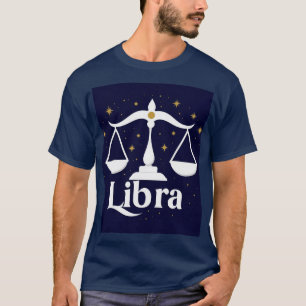 Waage-Sternzeichen-Symbol mit Sternen und Waagen T-Shirt