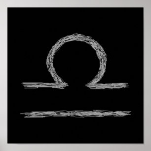 Waage. Tierkreis-astrologisches Zeichen Poster