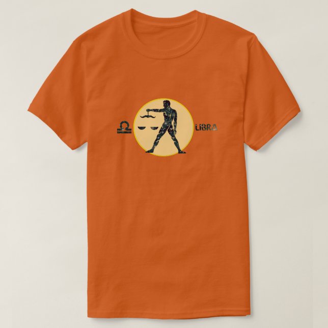 Waage-Tierkreisopalfarbedesigner-T - Shirt (Design vorne)