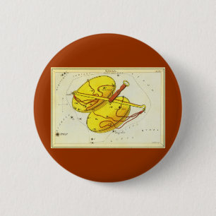 Waage Vintage Konstellation Urania's Spiegel Button