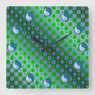 Waage & Wasser Ziege Quadratische Wanduhr