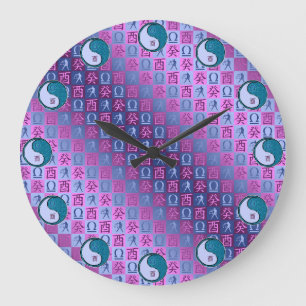 Waage & Wasserhahn Große Wanduhr