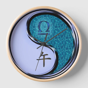 Waage & Wasserpferd Uhr