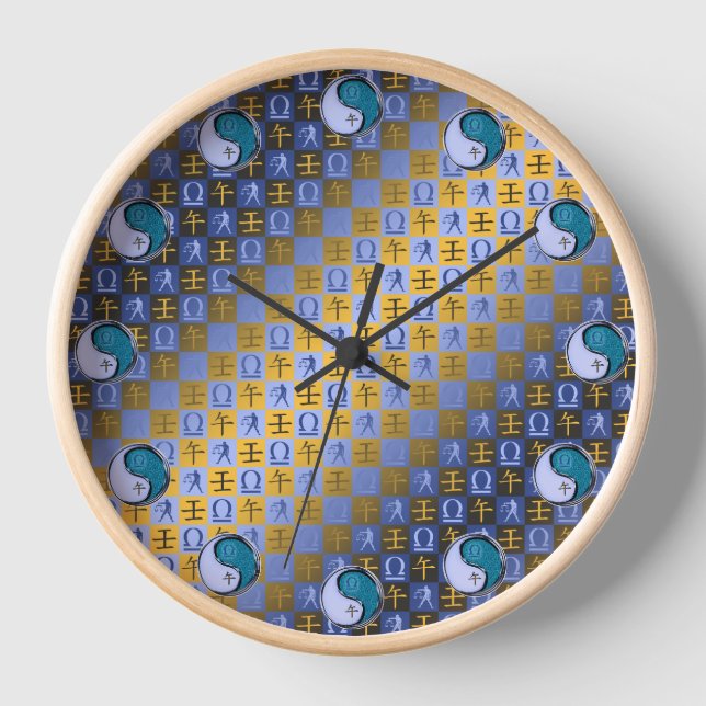 Waage & Wasserpferd Uhr (Vorderseite)