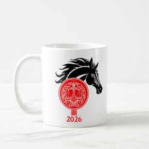 Waage x Jahr des Pferdes 2026 Kaffeetasse