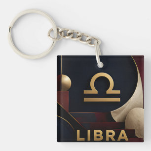 Waage-Zodiac-Luxus-Himmelsgeschenk Astrologie Schlüsselanhänger