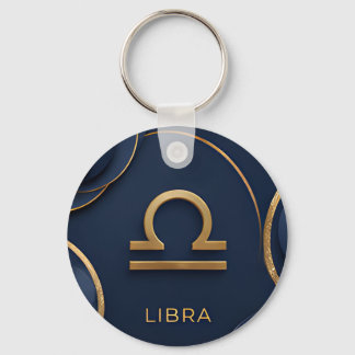 Waage-Zodiac-Symbol Luxus Gold Himmels- Astrologie Schlüsselanhänger