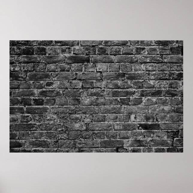 waagerechter Teil der Wand aus schwarz gestrichene Poster (Vorne)