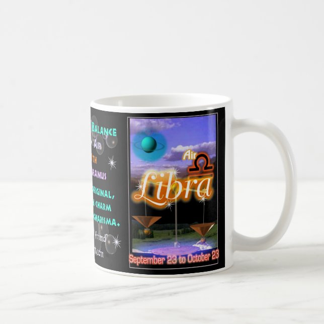 Waagetierkreisschale oder -Tasse Kaffeetasse (Rechts)