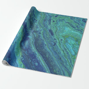 Wabash 2 Cool Blau Grüne Abstrakte Geschenkpapier