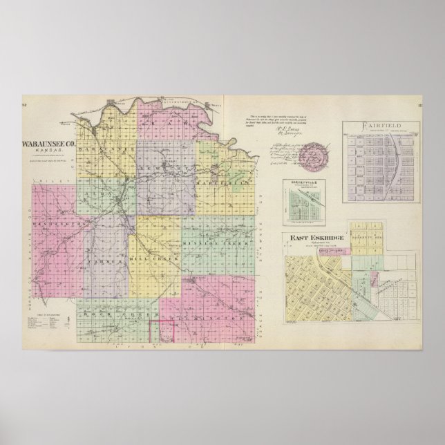 Wabaunsee Landkreis, Kansas Poster (Vorne)