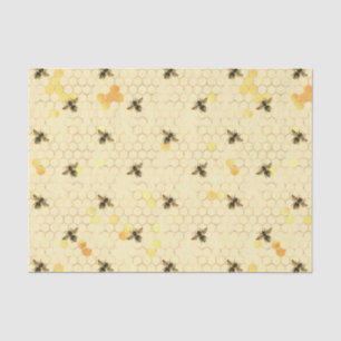 Waben-Bienen-Sonnenblumen-Muster Honig Seidenpapier