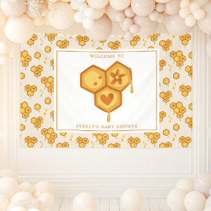 Wabendesign Honigbiene Süße Babyparty Banner