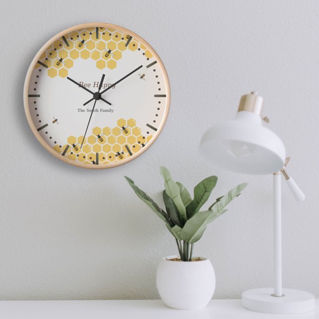 Wabenhalle Uhr (Bee and Honeycomb Wall Clock)