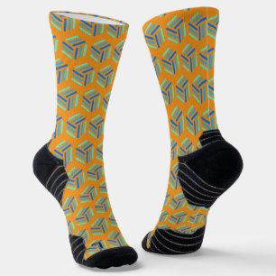 Wabeninspirierte Crew Socken Vintage-Kombination