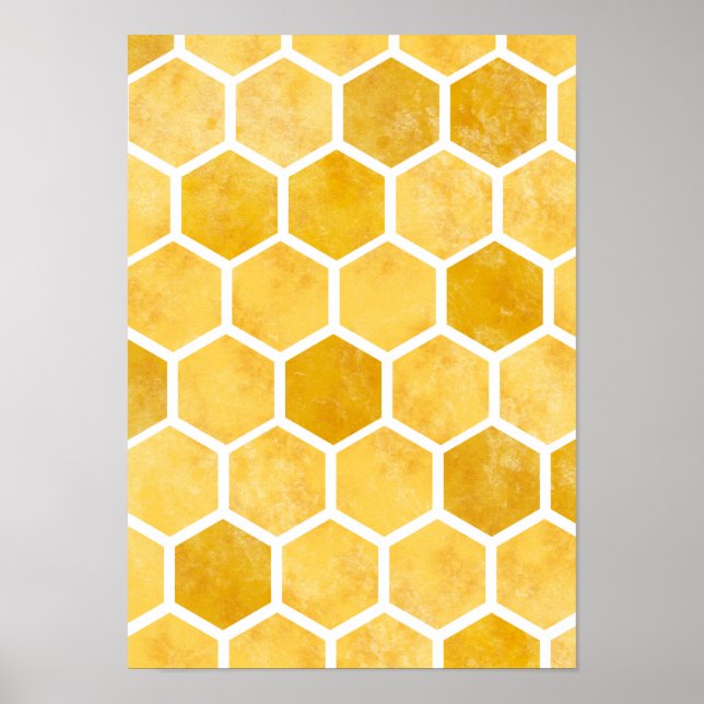 Wabenkraut-Gelbe Bienenart-Poster Poster (Vorne)