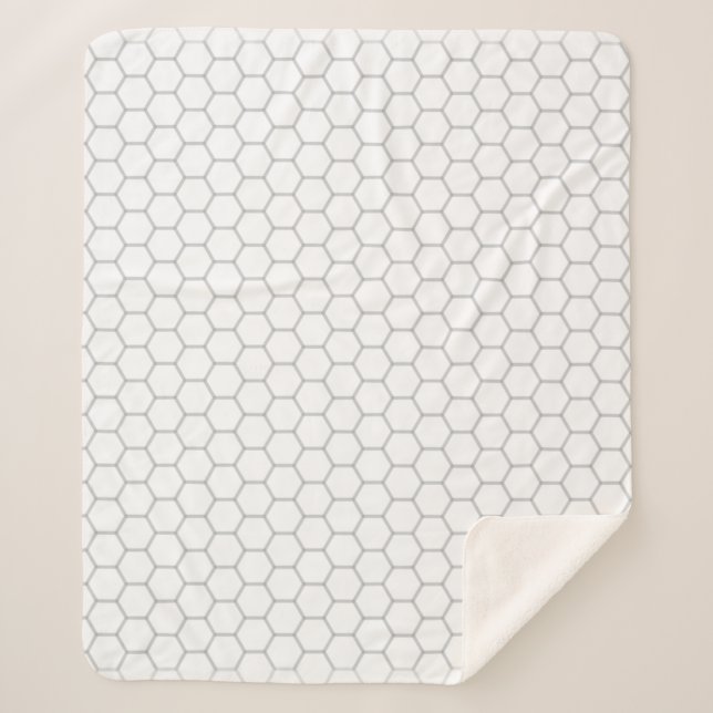 Wabenmuster Hexagon-Design Sherpadecke (Vorderseite)