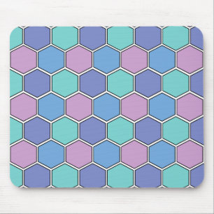 Wabenmuster Pastellfarben Mousepad