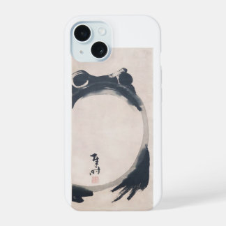 Wabi Sabi Grumpy Frog by Hoji Japanese Sumi-e iPhone 15 Hülle