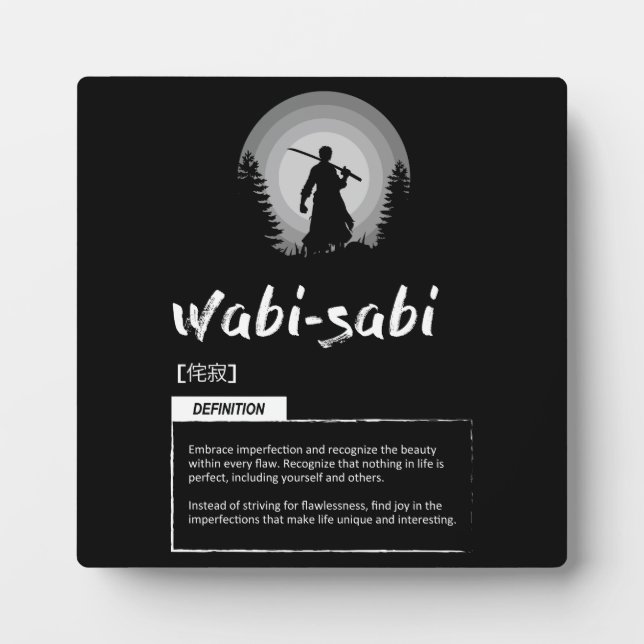 Wabi-Sabi - Japanisches Erfolgskonzept Fotoplatte (Vorderseite)