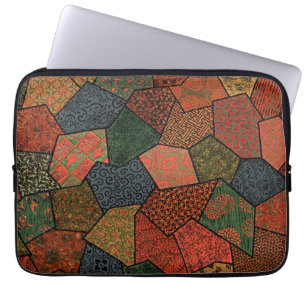 Wabi-Sabi-Patchwork-Laptophülle Laptopschutzhülle