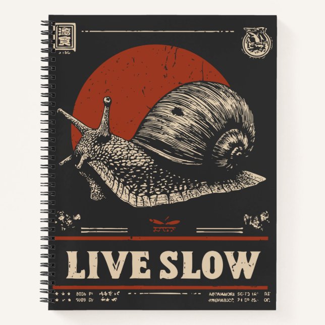 Wabi-Sabi Snail | Denkwürdiges Living-Portrait Notizbuch (Vorderseite)