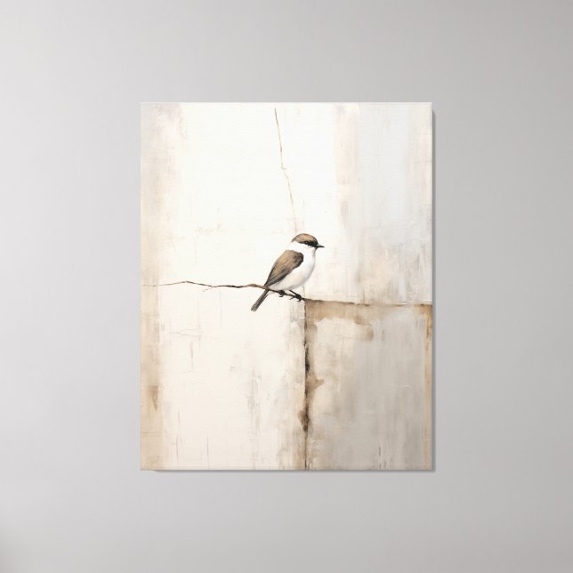 Wabi sabi stimmungsneutrale minimalistische Leinwa Leinwanddruck (Vorderseite)